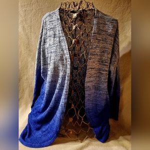 Blue/Grey ombre sweater cardigan